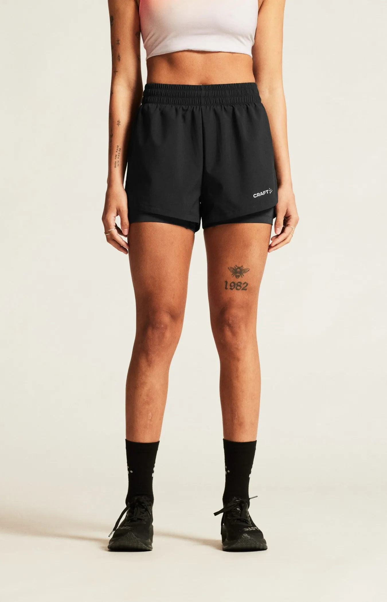 Shorts & Skjørt|Løping>Craft Sportswear ADV Essence 2-In-1 Shorts 2 W Black