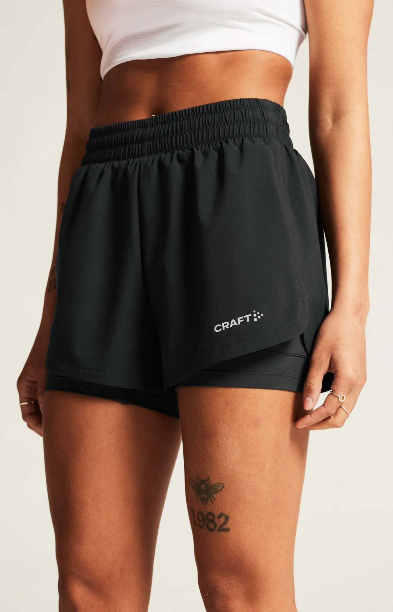 Shorts & Skjørt|Løping>Craft Sportswear ADV Essence 2-In-1 Shorts 2 W Black