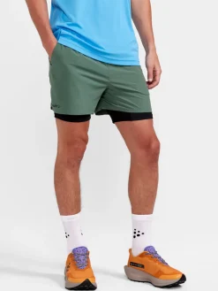 Shorts|Løping>Craft Sportswear ADV Essence 2-in-1 Stretch Shorts M Moss