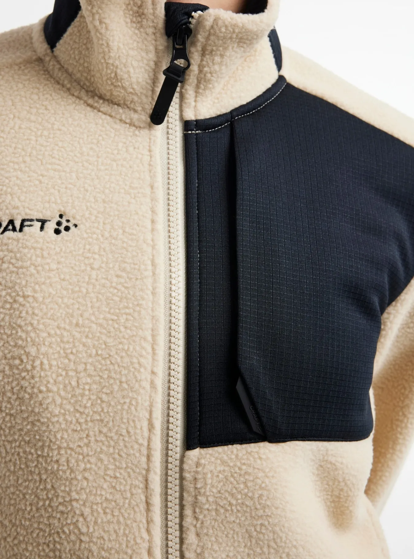 Mellomlag & Fleece|Mellomlag>Craft Sportswear ADV Explore Pile Fleece Jacket W Ecru / Black