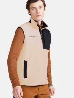 Mellomlag & Fleece|Mellomlag>Craft Sportswear ADV Explore Pile Fleece Vest M Ecru-Black