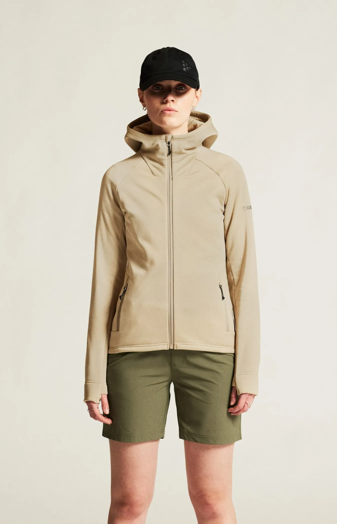 Mellomlag & Fleece|Mellomlag>Craft Sportswear ADV Explore Power Fleece Hood Jkt W Hay