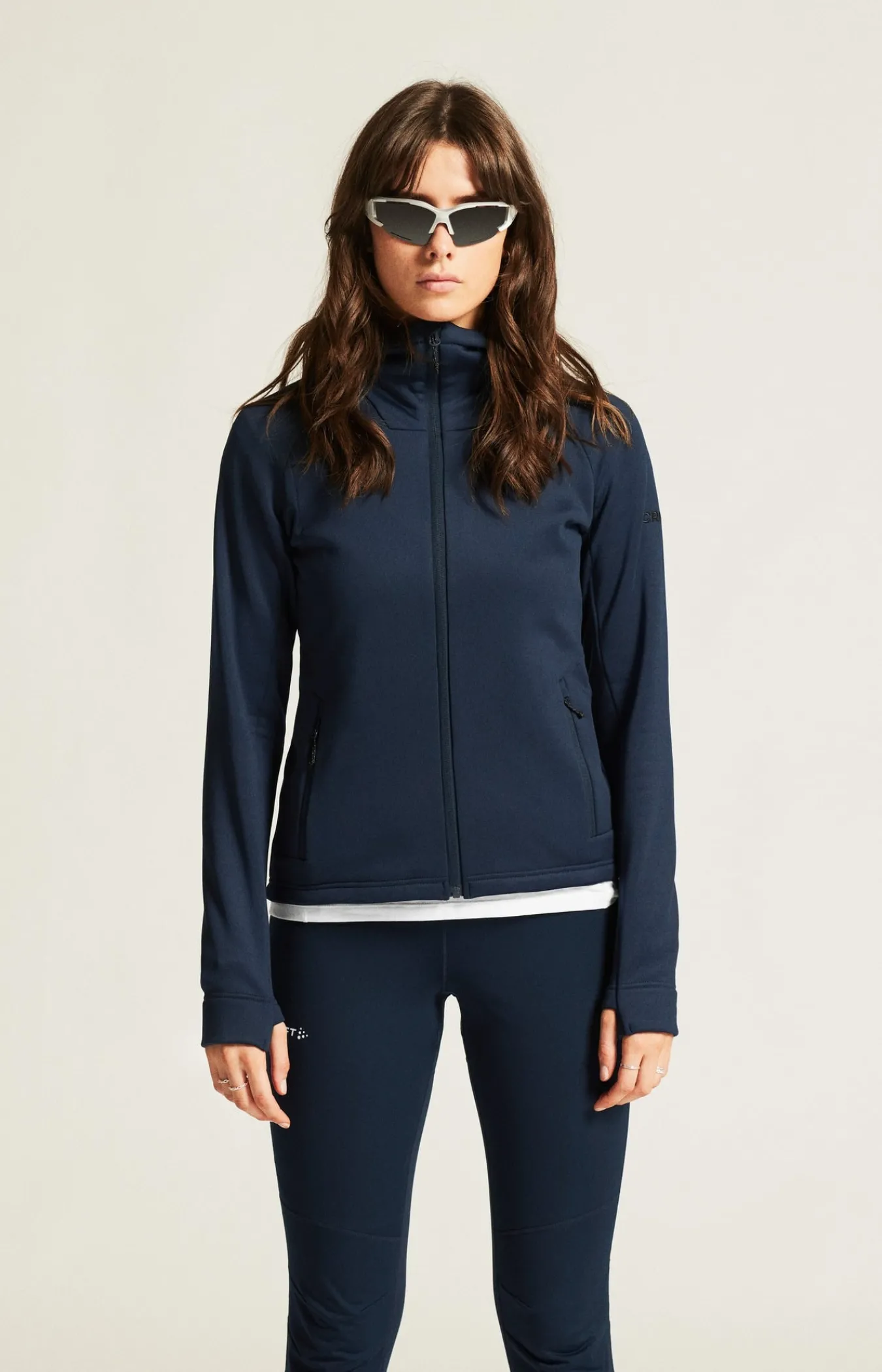 Mellomlag & Fleece|Mellomlag>Craft Sportswear ADV Explore Power Fleece Hood Jkt W Blaze