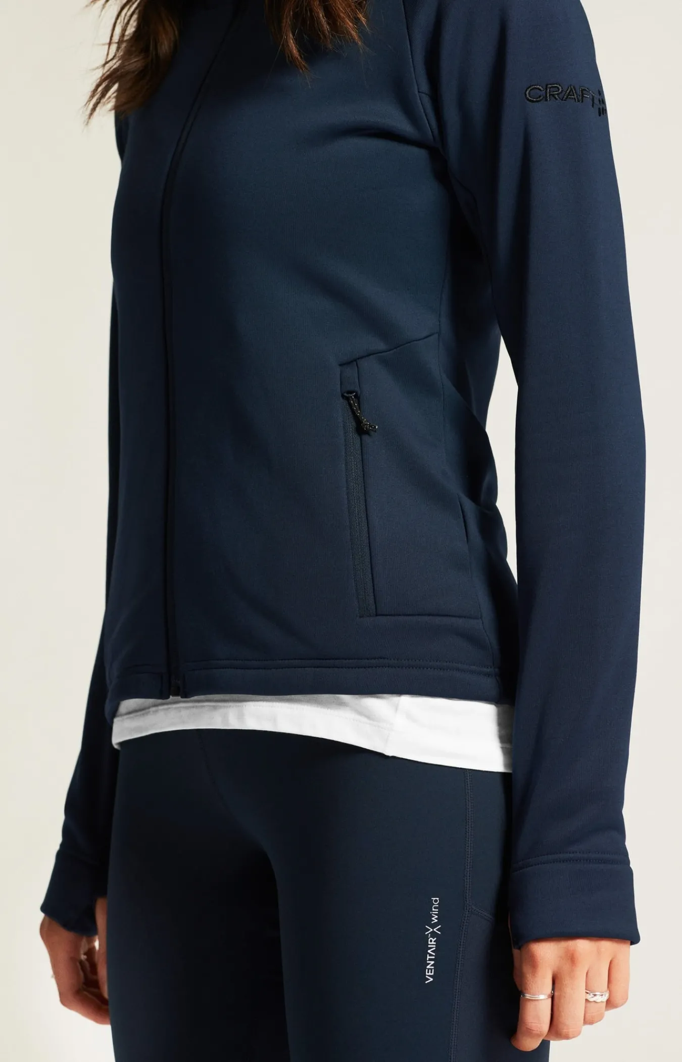 Mellomlag & Fleece|Mellomlag>Craft Sportswear ADV Explore Power Fleece Hood Jkt W Blaze