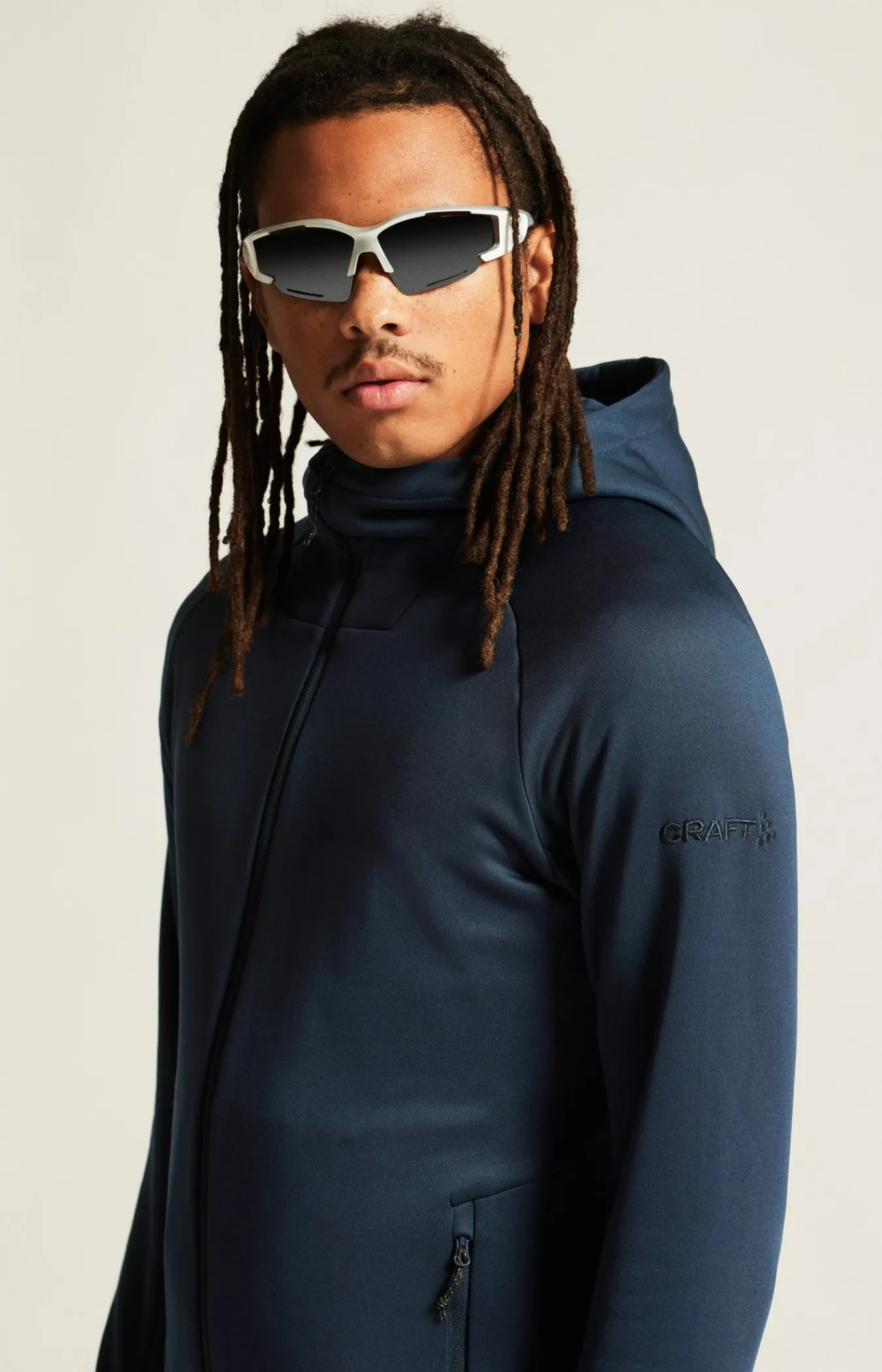 Mellomlag & Fleece|Mellomlag>Craft Sportswear ADV Explore Power Fleece Hood Jkt M Blaze