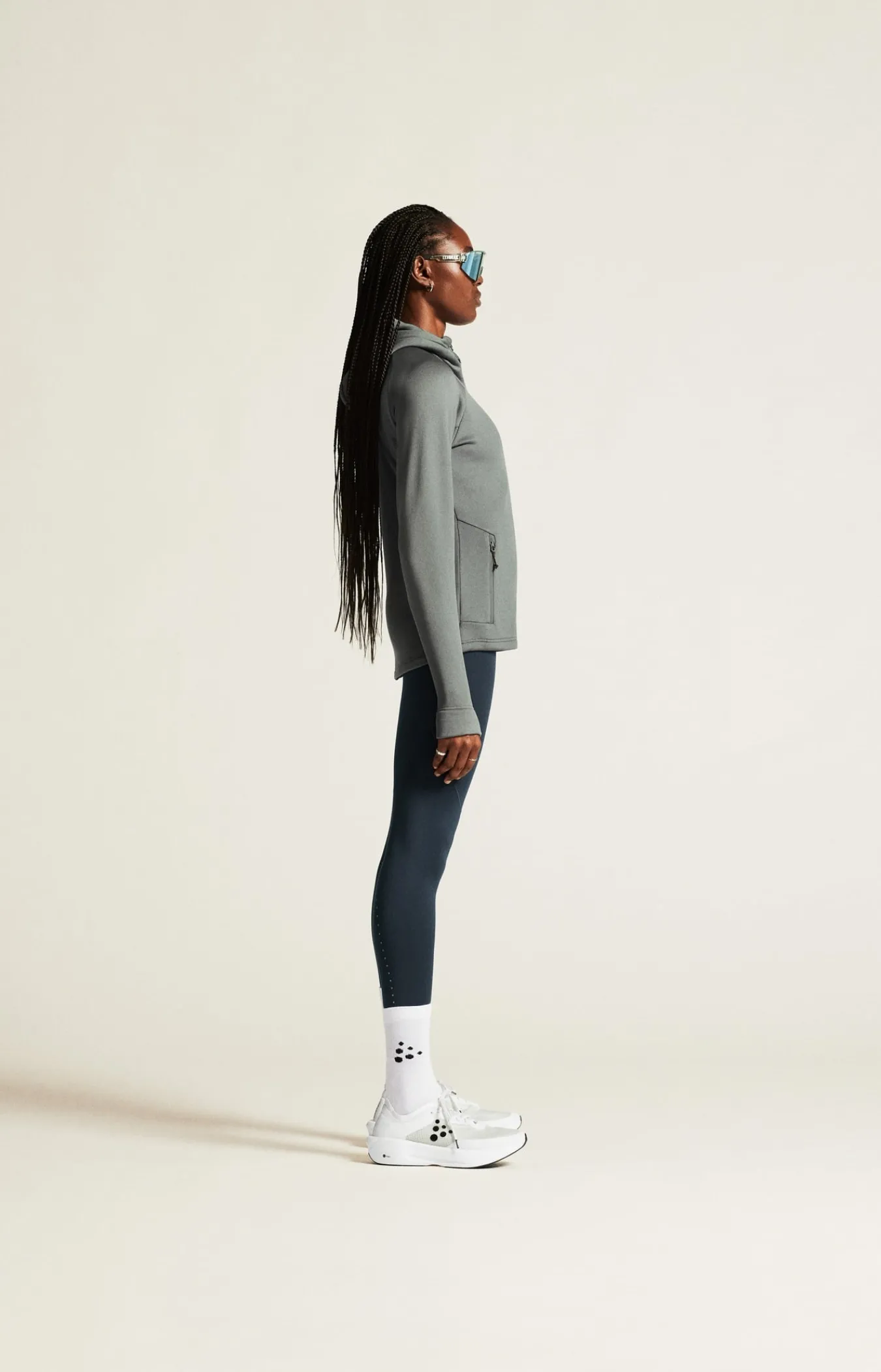 Mellomlag & Fleece|Mellomlag>Craft Sportswear ADV Explore Power Fleece Hood Jkt W Leaf