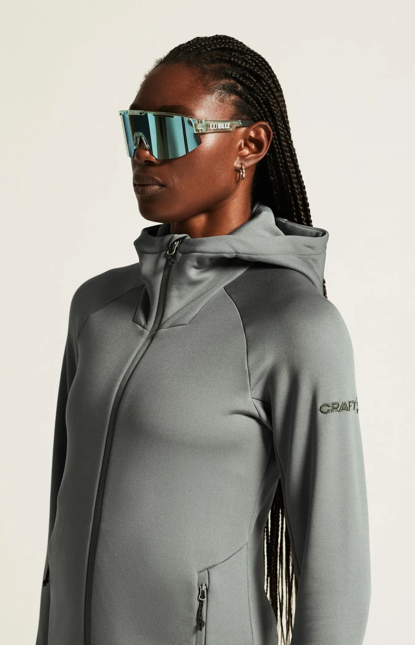Mellomlag & Fleece|Mellomlag>Craft Sportswear ADV Explore Power Fleece Hood Jkt W Leaf