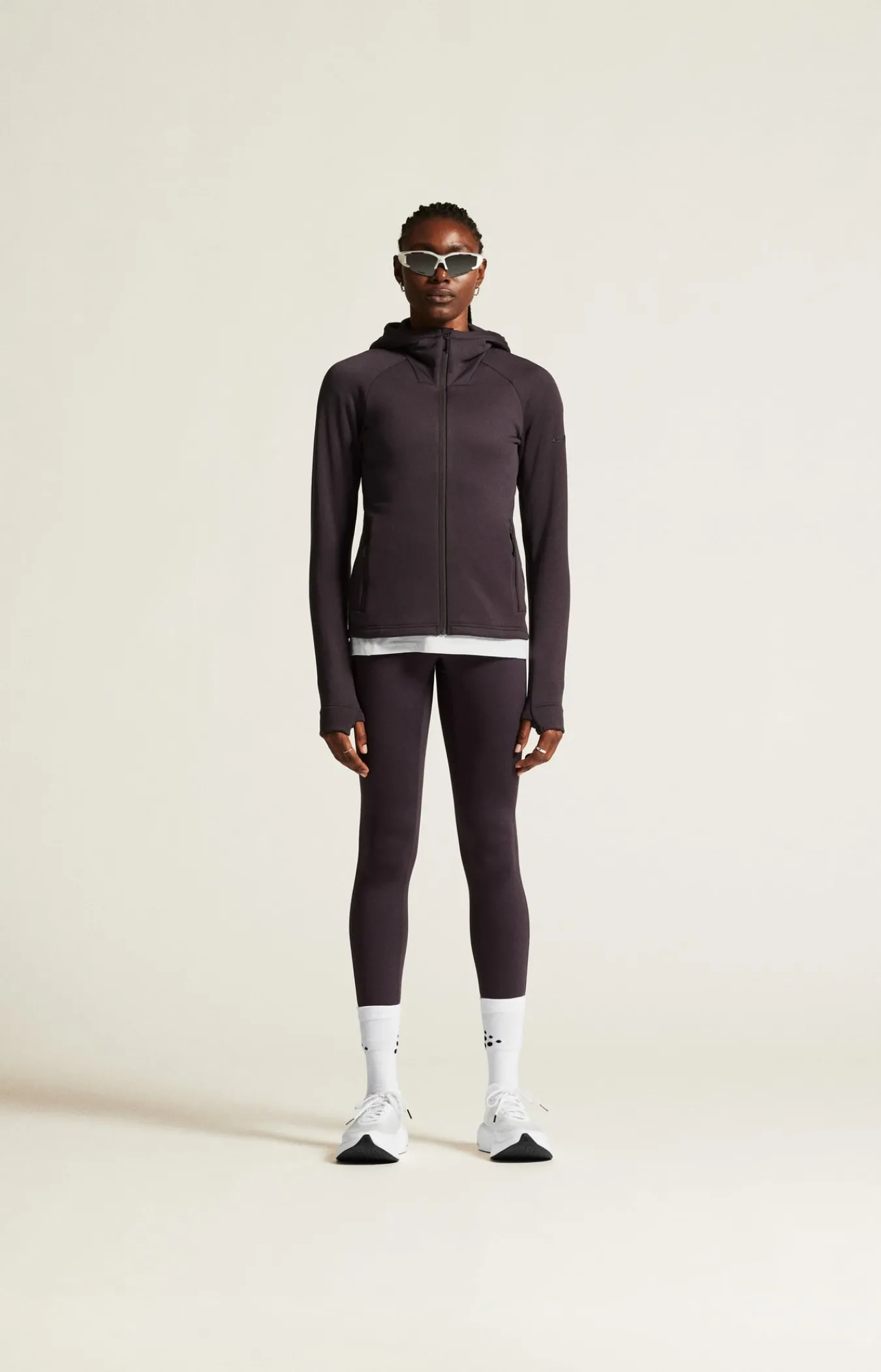 Mellomlag & Fleece|Mellomlag>Craft Sportswear ADV Explore Power Fleece Hood Jkt W Dk Plum