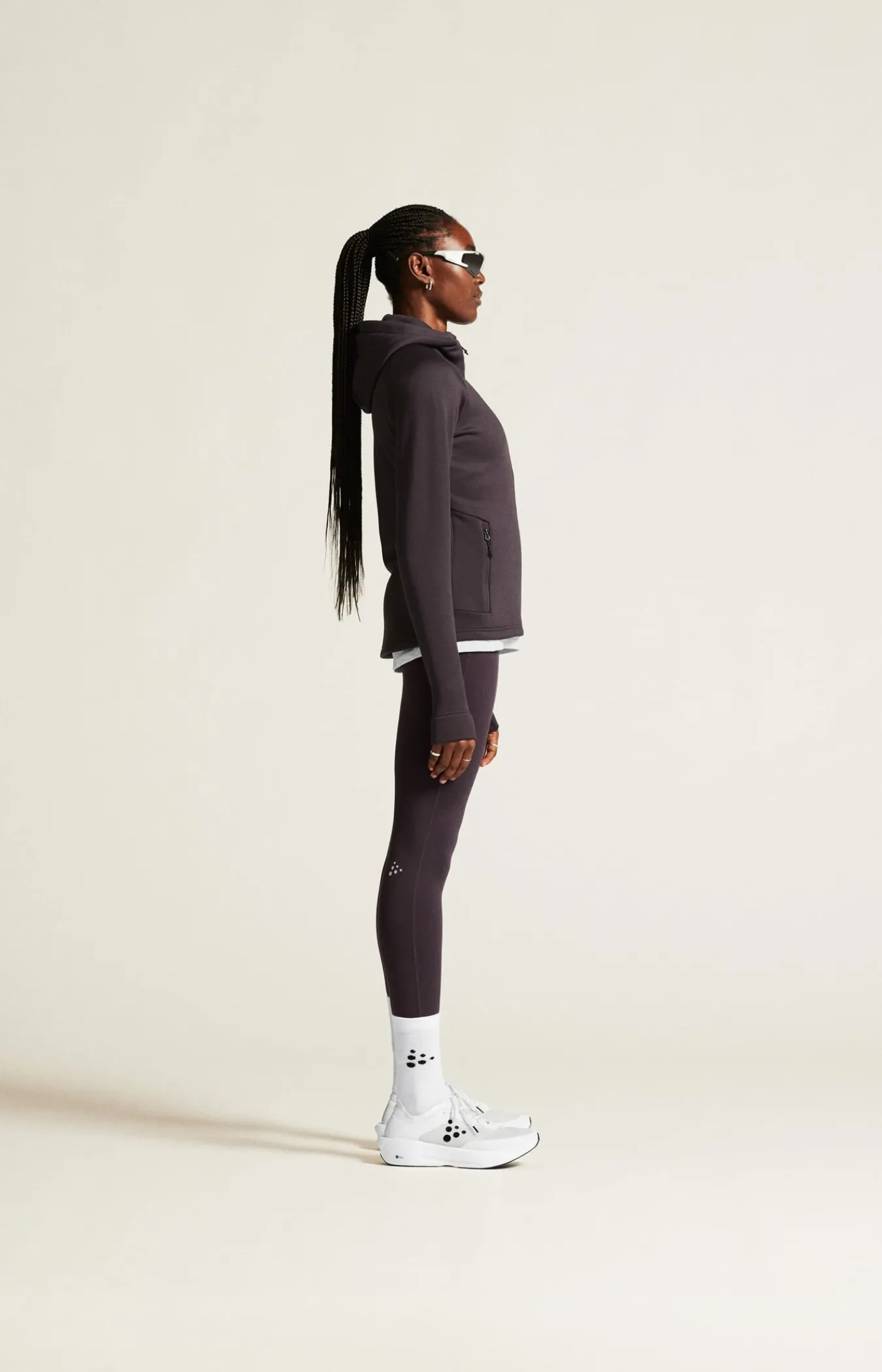 Mellomlag & Fleece|Mellomlag>Craft Sportswear ADV Explore Power Fleece Hood Jkt W Dk Plum