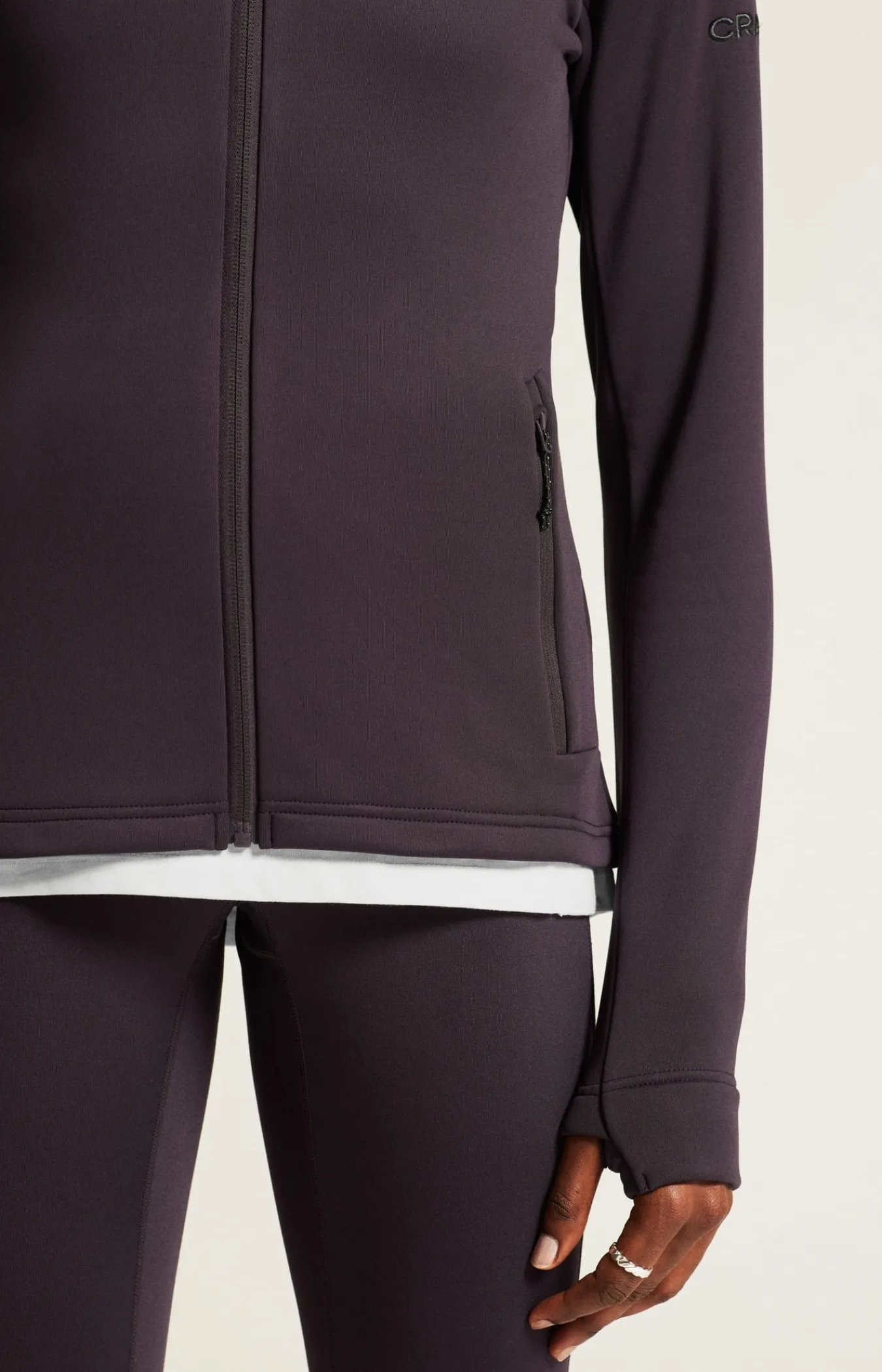 Mellomlag & Fleece|Mellomlag>Craft Sportswear ADV Explore Power Fleece Hood Jkt W Dk Plum