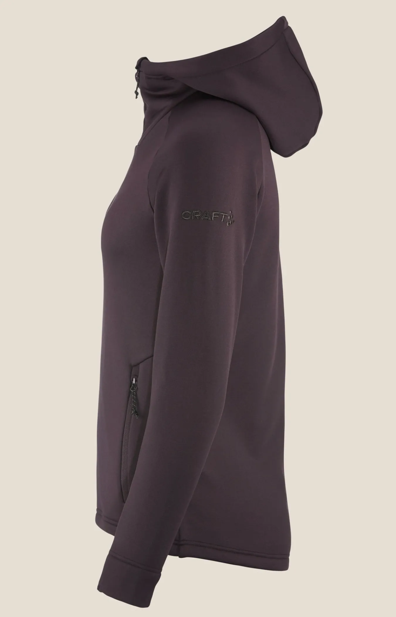 Mellomlag & Fleece|Mellomlag>Craft Sportswear ADV Explore Power Fleece Hood Jkt W Dk Plum
