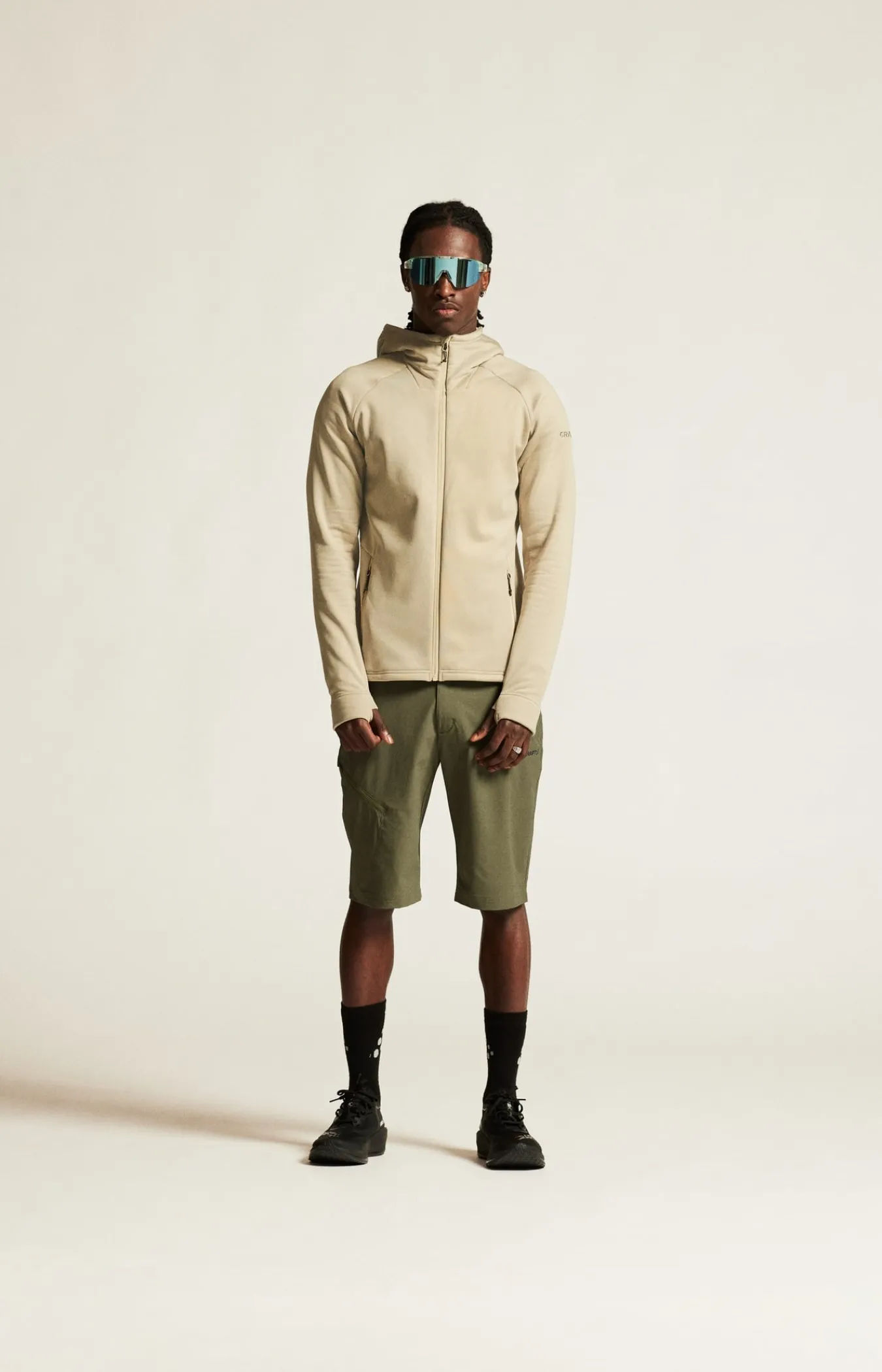 Mellomlag & Fleece|Mellomlag>Craft Sportswear ADV Explore Power Fleece Hood Jkt M Hay