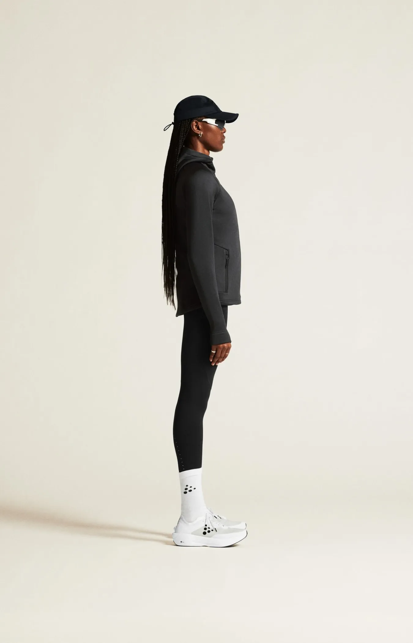 Mellomlag & Fleece|Mellomlag>Craft Sportswear ADV Explore Power Fleece Hood Jkt W Black