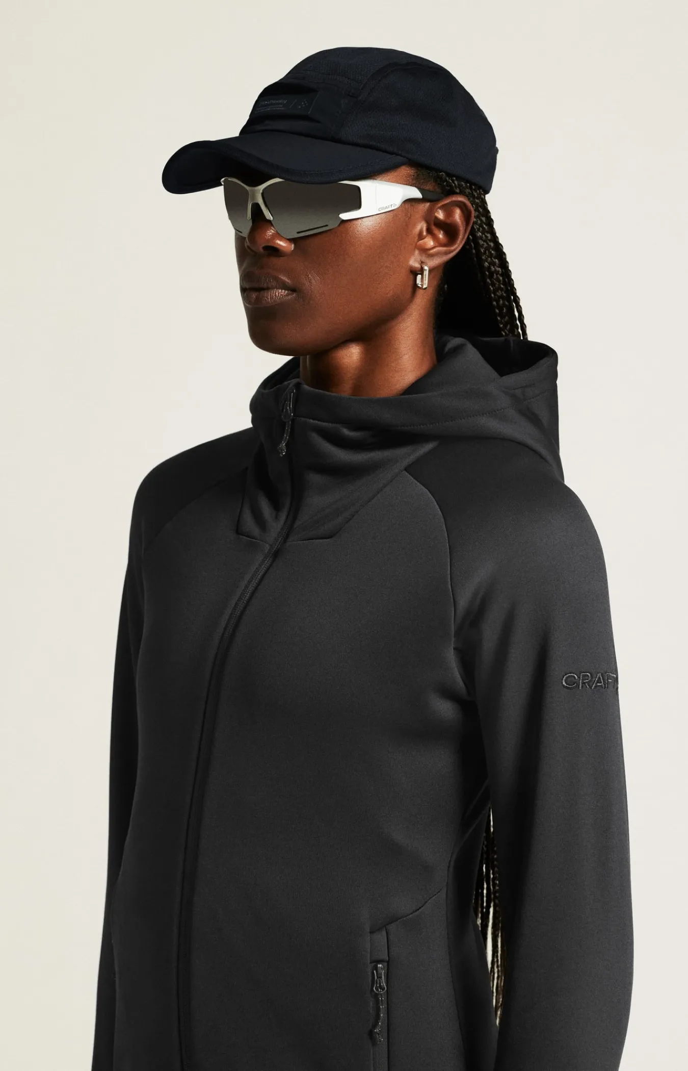 Mellomlag & Fleece|Mellomlag>Craft Sportswear ADV Explore Power Fleece Hood Jkt W Black