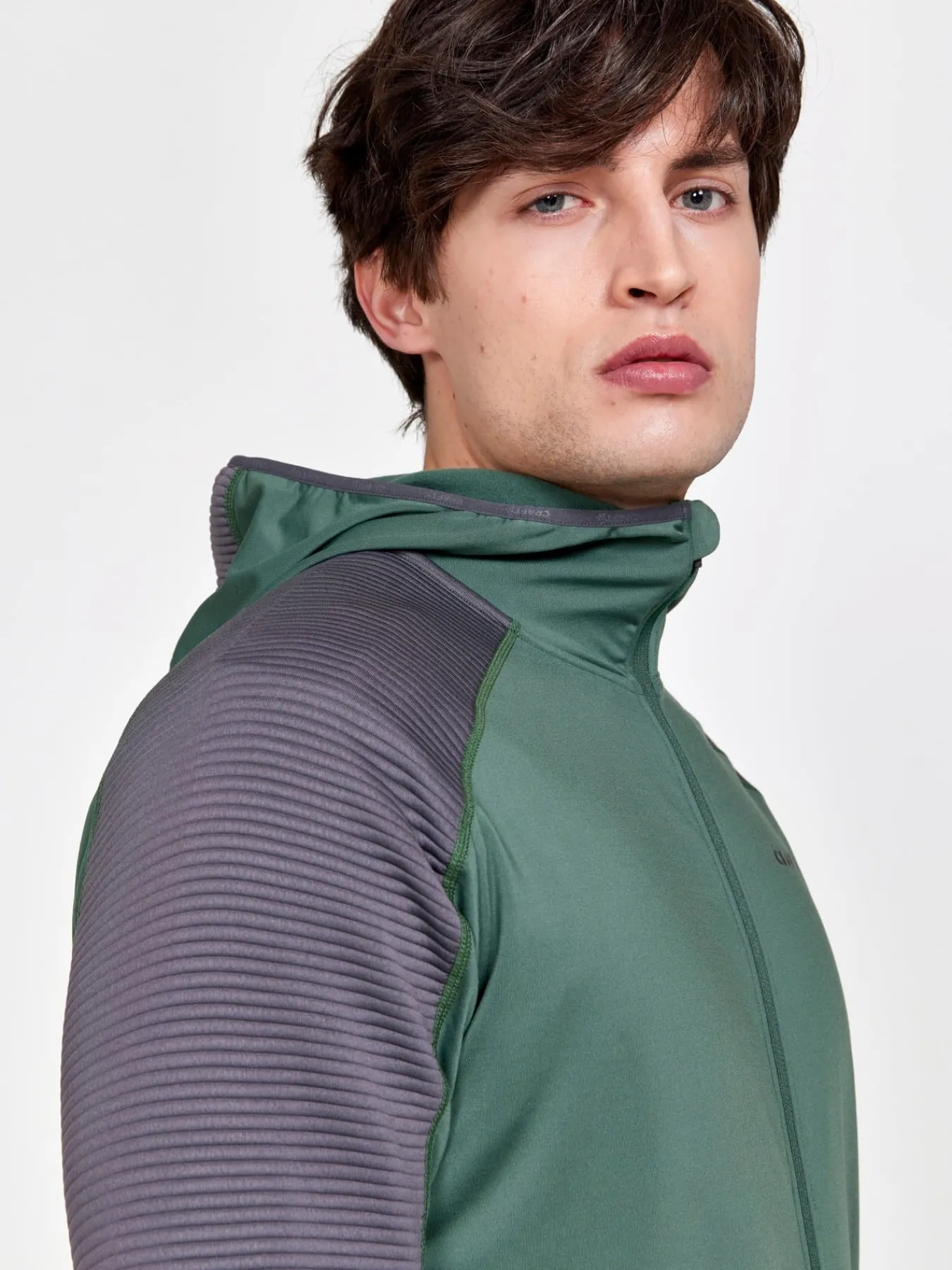 Gensere|Trening>Craft Sportswear ADV HiT Zip Hoodie M Moss-Granite