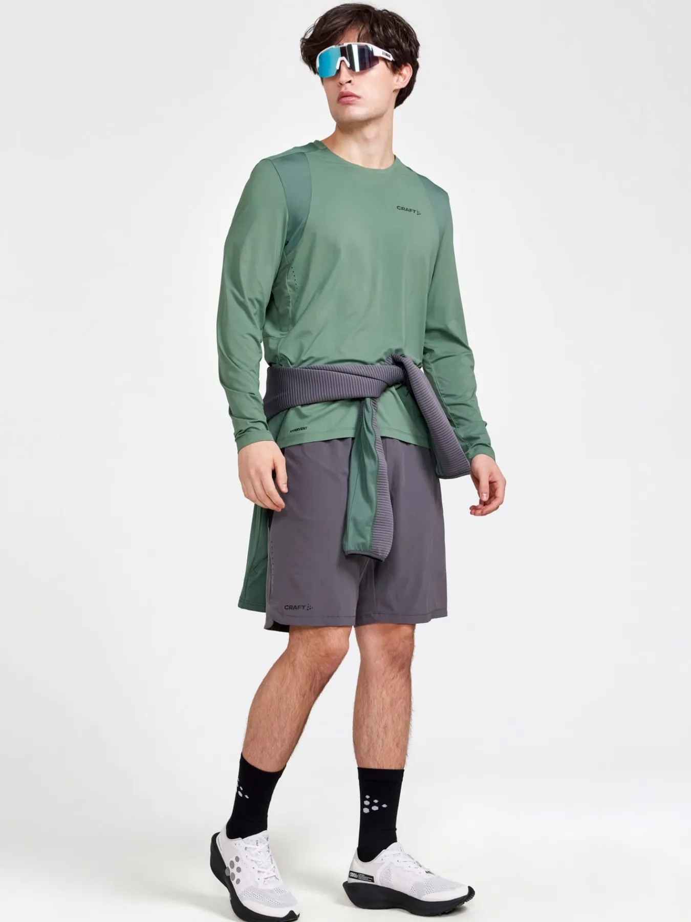 Gensere|Trening>Craft Sportswear ADV HiT Zip Hoodie M Moss-Granite