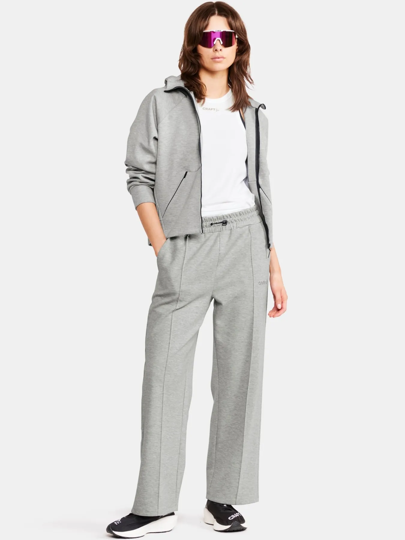 Gensere>Craft Sportswear ADV Join Fz Hoodie W Grey Melange