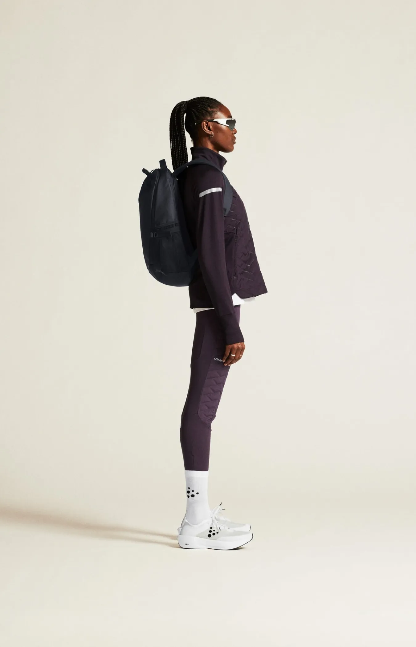 Tights|Løping>Craft Sportswear ADV SubZ Tights 3 W Dk Plum