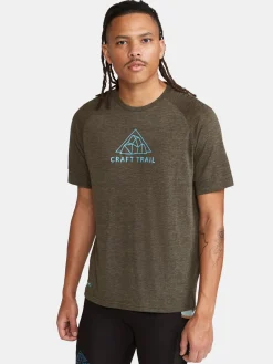 T-Skjorter & Singleter|Løping>Craft Sportswear ADV Trail Wool Ss Tee M Juniper-Melange