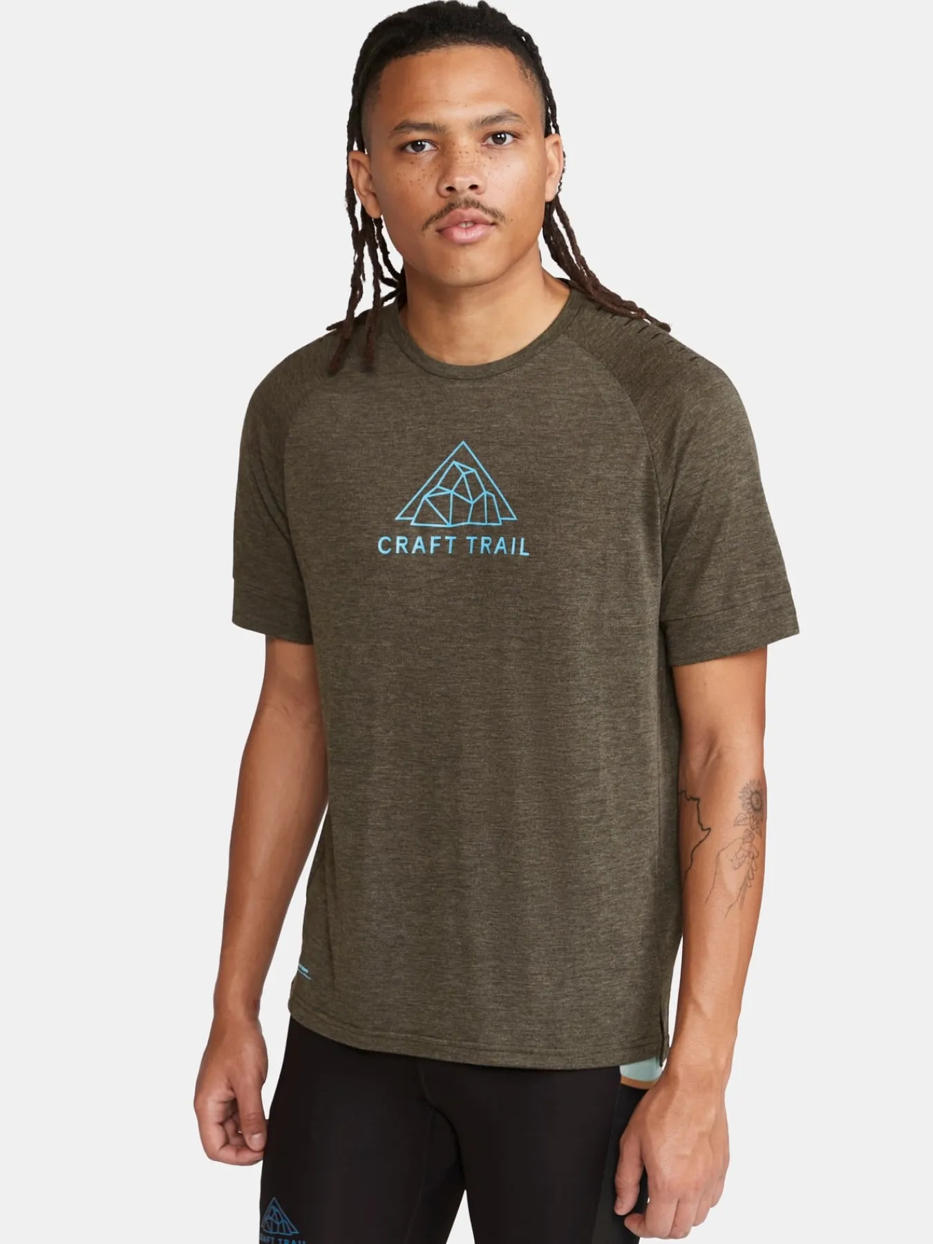 T-Skjorter & Singleter|Løping>Craft Sportswear ADV Trail Wool Ss Tee M Juniper-Melange
