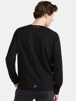 T-Skjorter & Singleter|Løping>Craft Sportswear ADV Trail Wool Wind LS Tee M Black-Melange