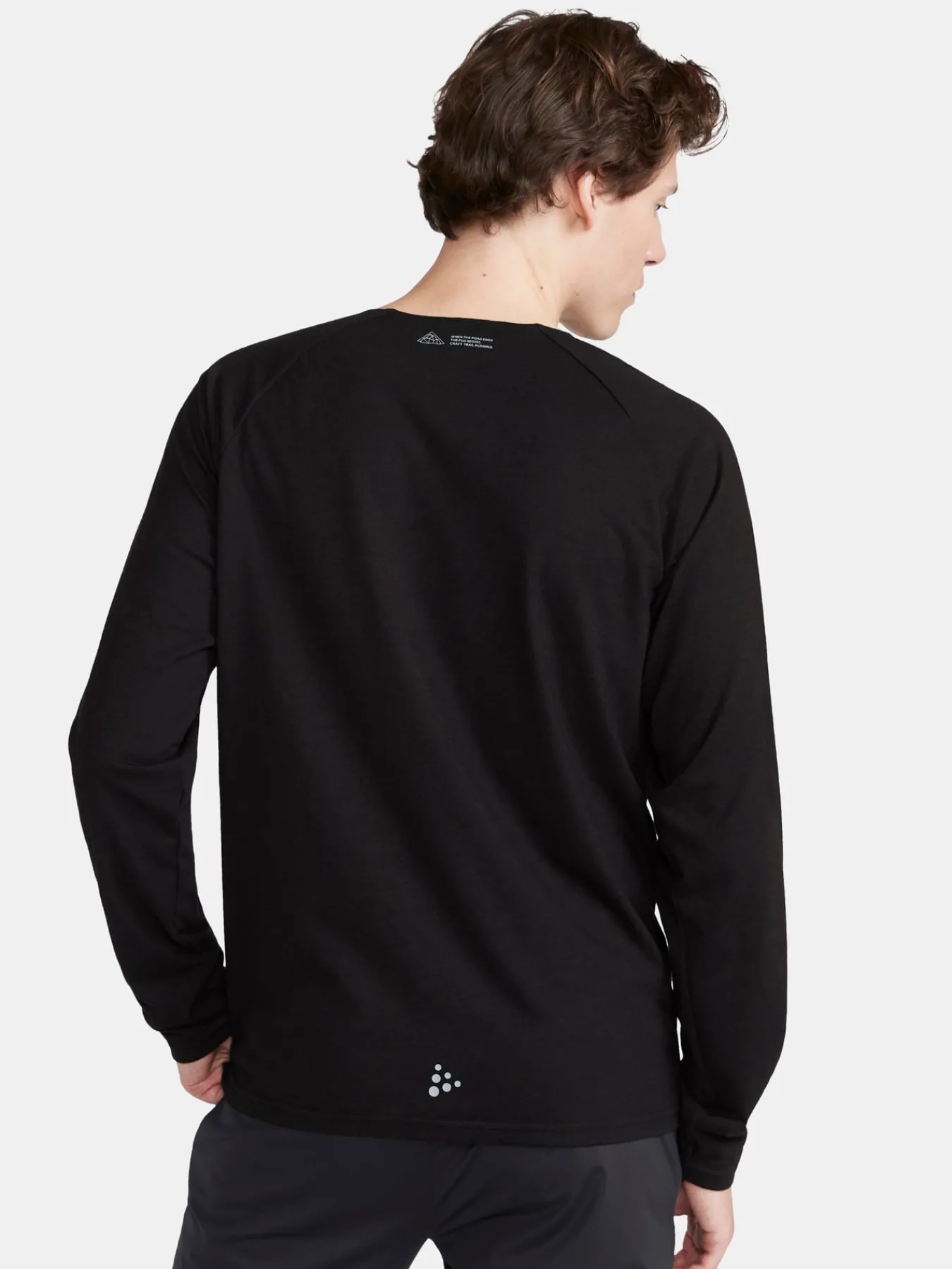 T-Skjorter & Singleter|Løping>Craft Sportswear ADV Trail Wool Wind LS Tee M Black-Melange