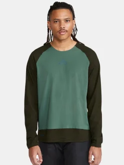 T-Skjorter & Singleter|Løping>Craft Sportswear ADV Trail Wool Wind LS Tee M Juniper-Melange