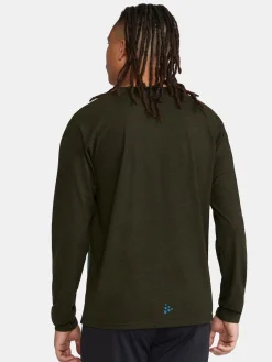 T-Skjorter & Singleter|Løping>Craft Sportswear ADV Trail Wool Wind LS Tee M Juniper-Melange