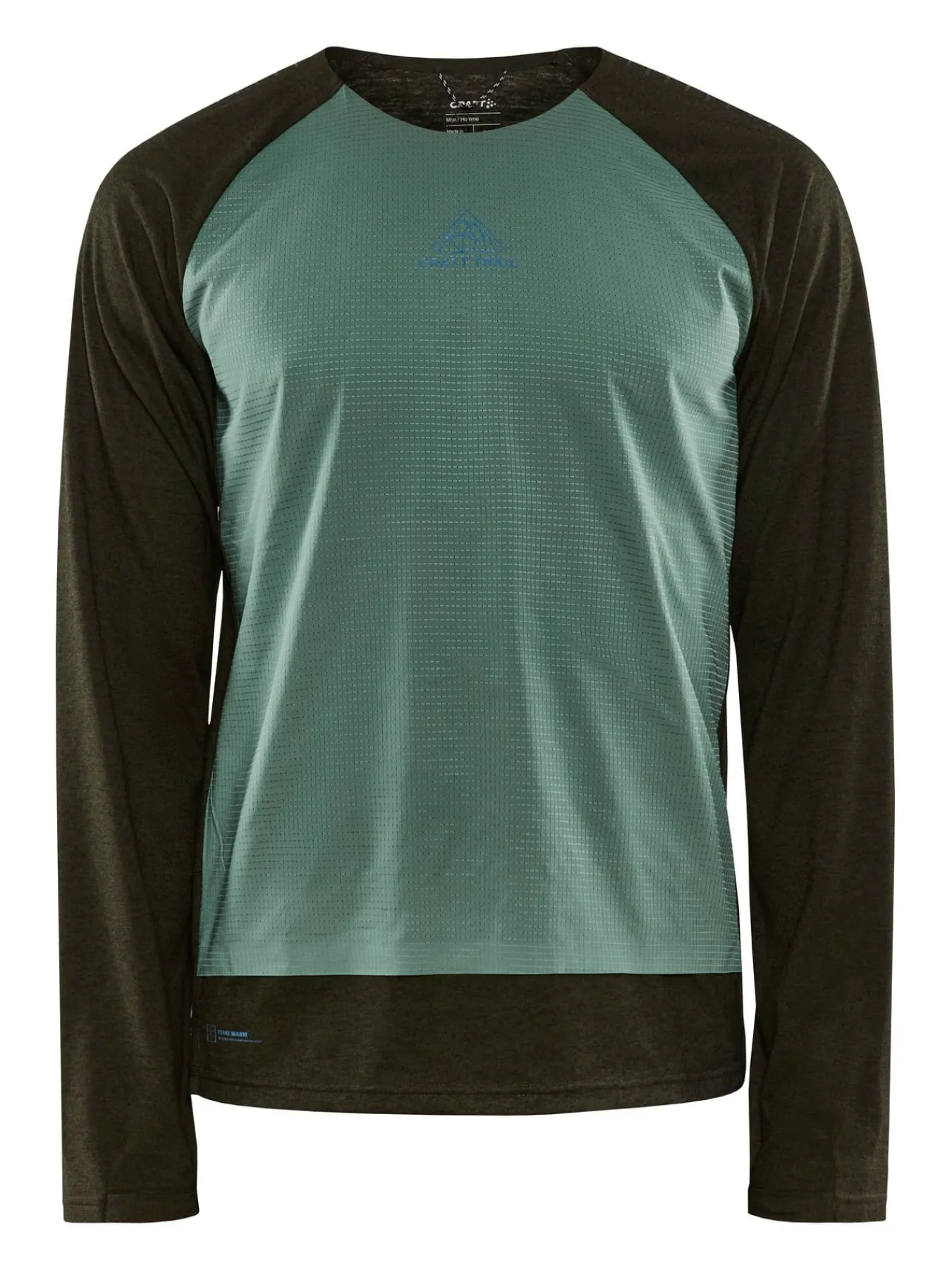 T-Skjorter & Singleter|Løping>Craft Sportswear ADV Trail Wool Wind LS Tee M Juniper-Melange