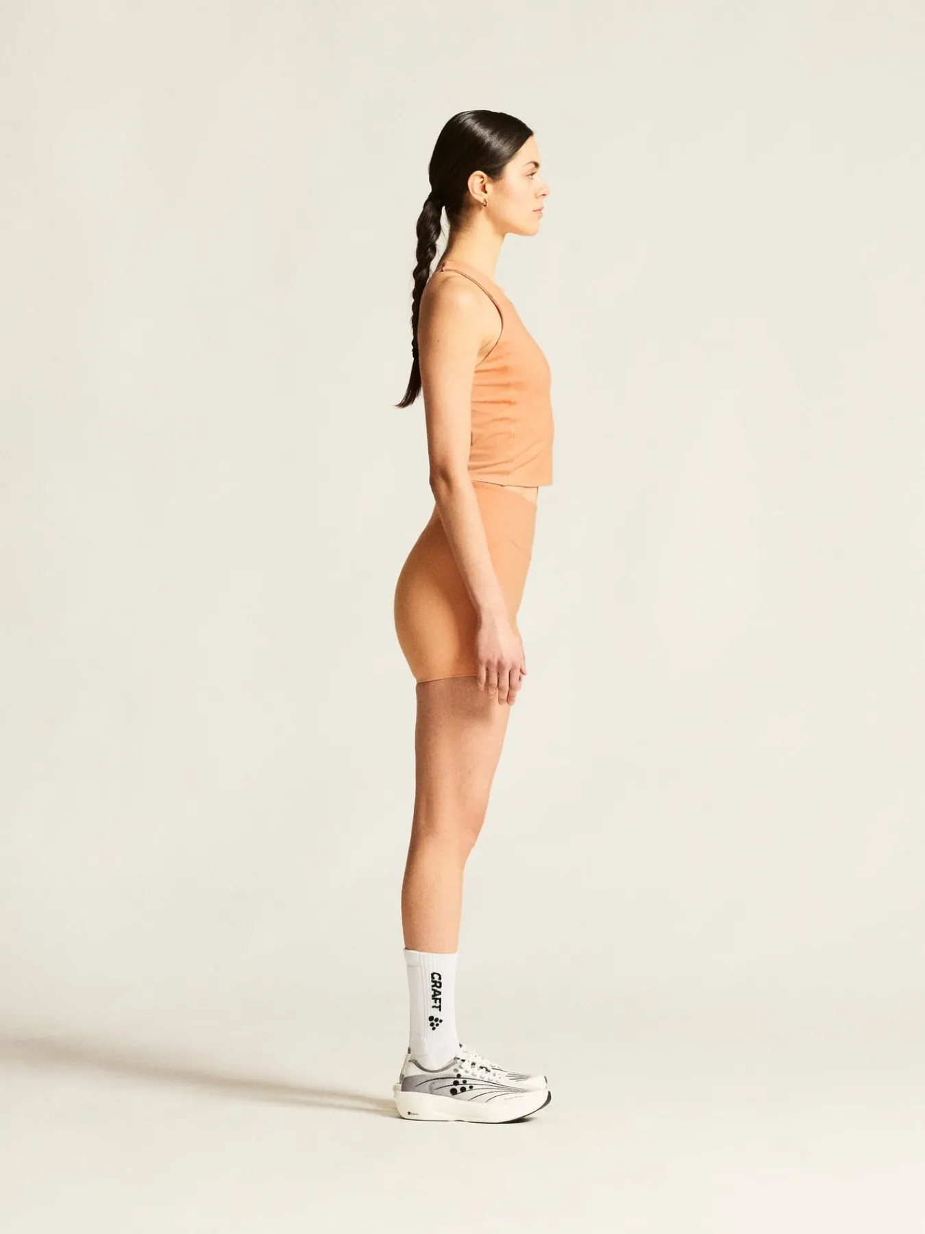 T-Skjorter & Singleter|Trening>Craft Sportswear Collective Cropped Singlet W Apricot