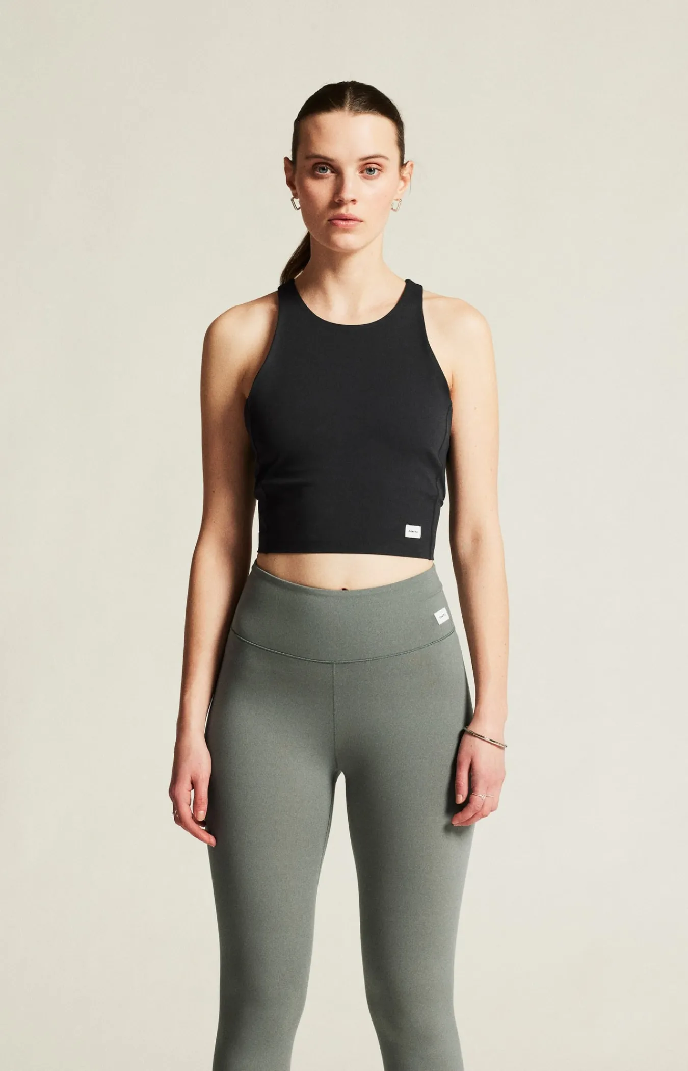 T-Skjorter & Singleter|Trening>Craft Sportswear Collective Cropped Singlet W Black
