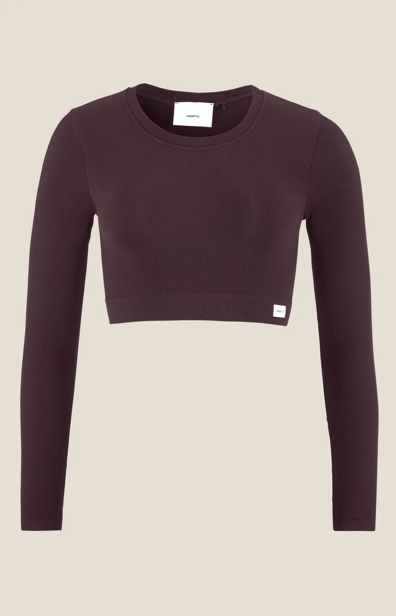 Gensere|Trening>Craft Sportswear Collective Rib Cropped Ls Top W Dk Plum