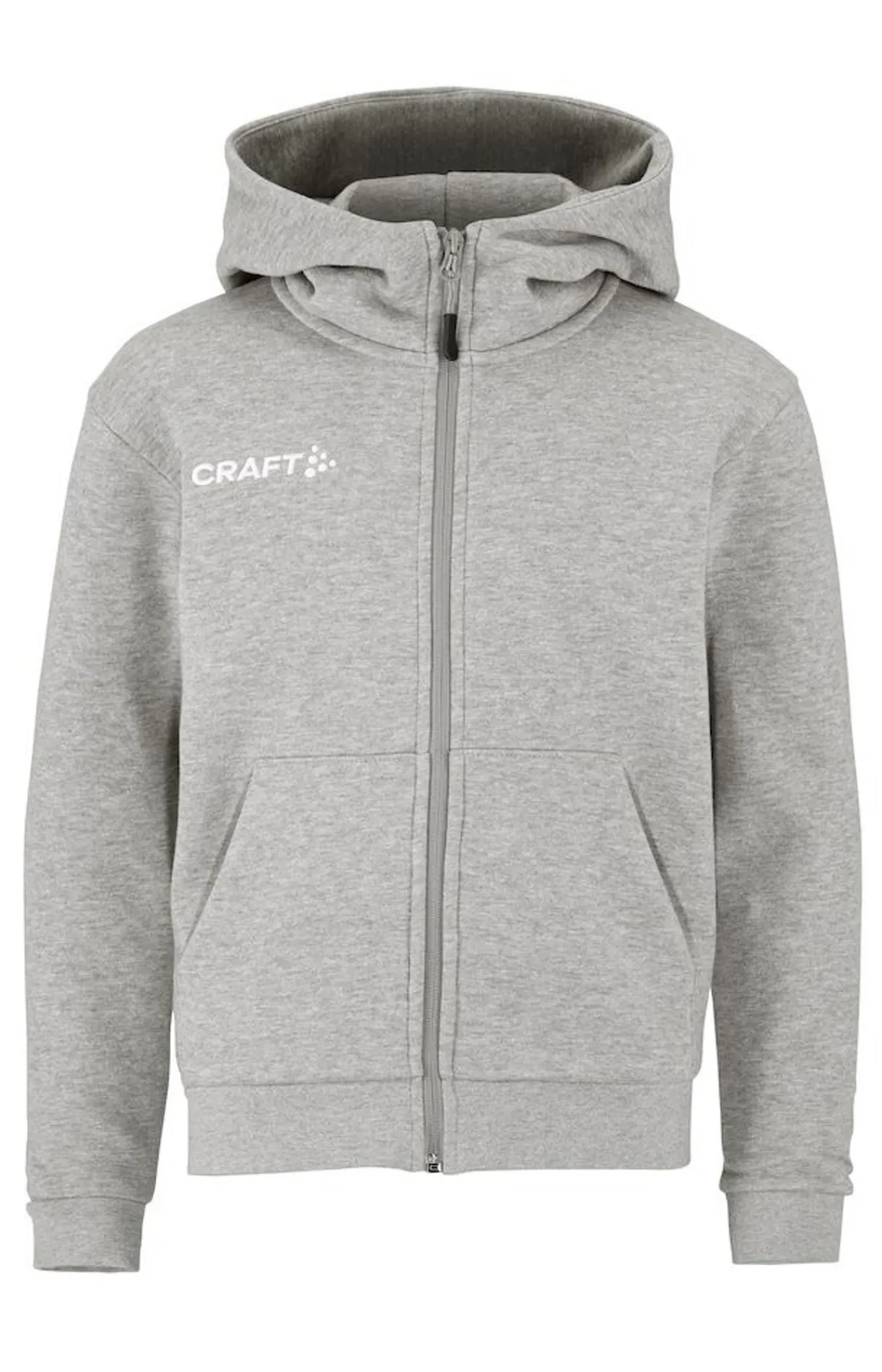 Gensere>Craft Sportswear Community 2.0 Logo Fz Hoodie Jr Grey melange