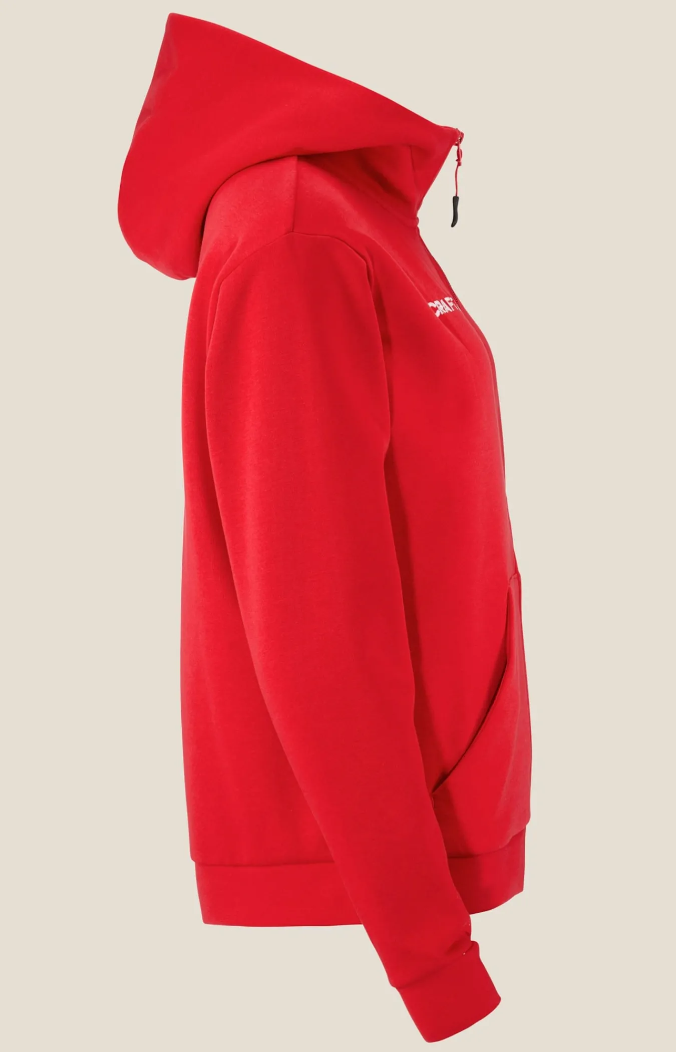 Gensere>Craft Sportswear Community 2.0 Logo Fz Hoodie W Bright red