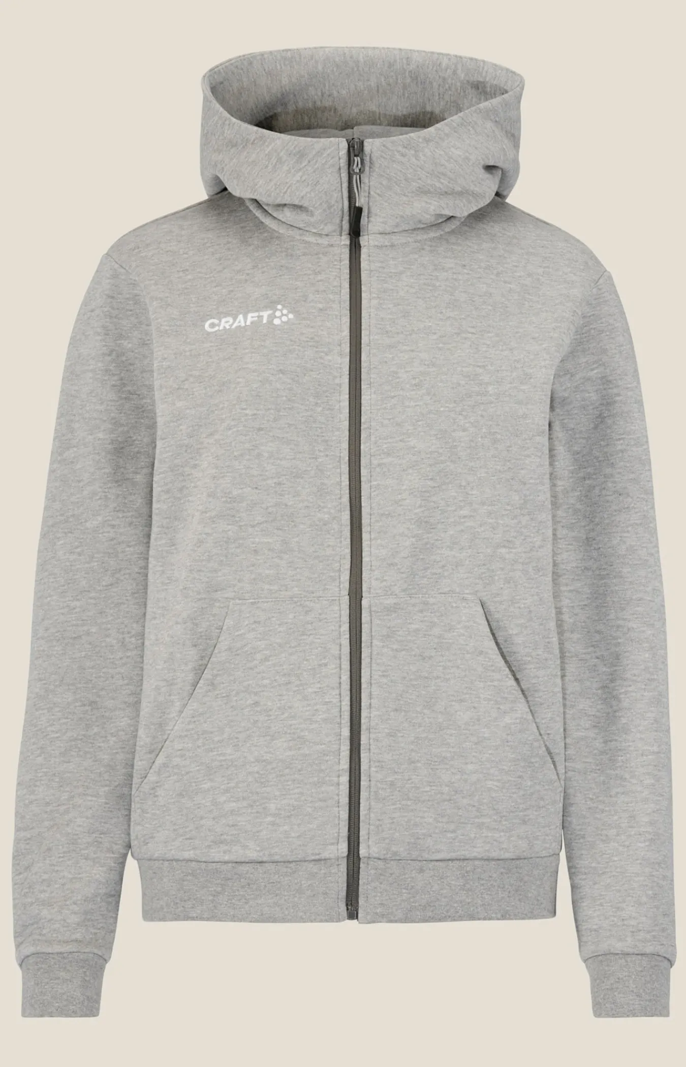 Gensere>Craft Sportswear Community 2.0 Logo Fz Hoodie W Grey melange