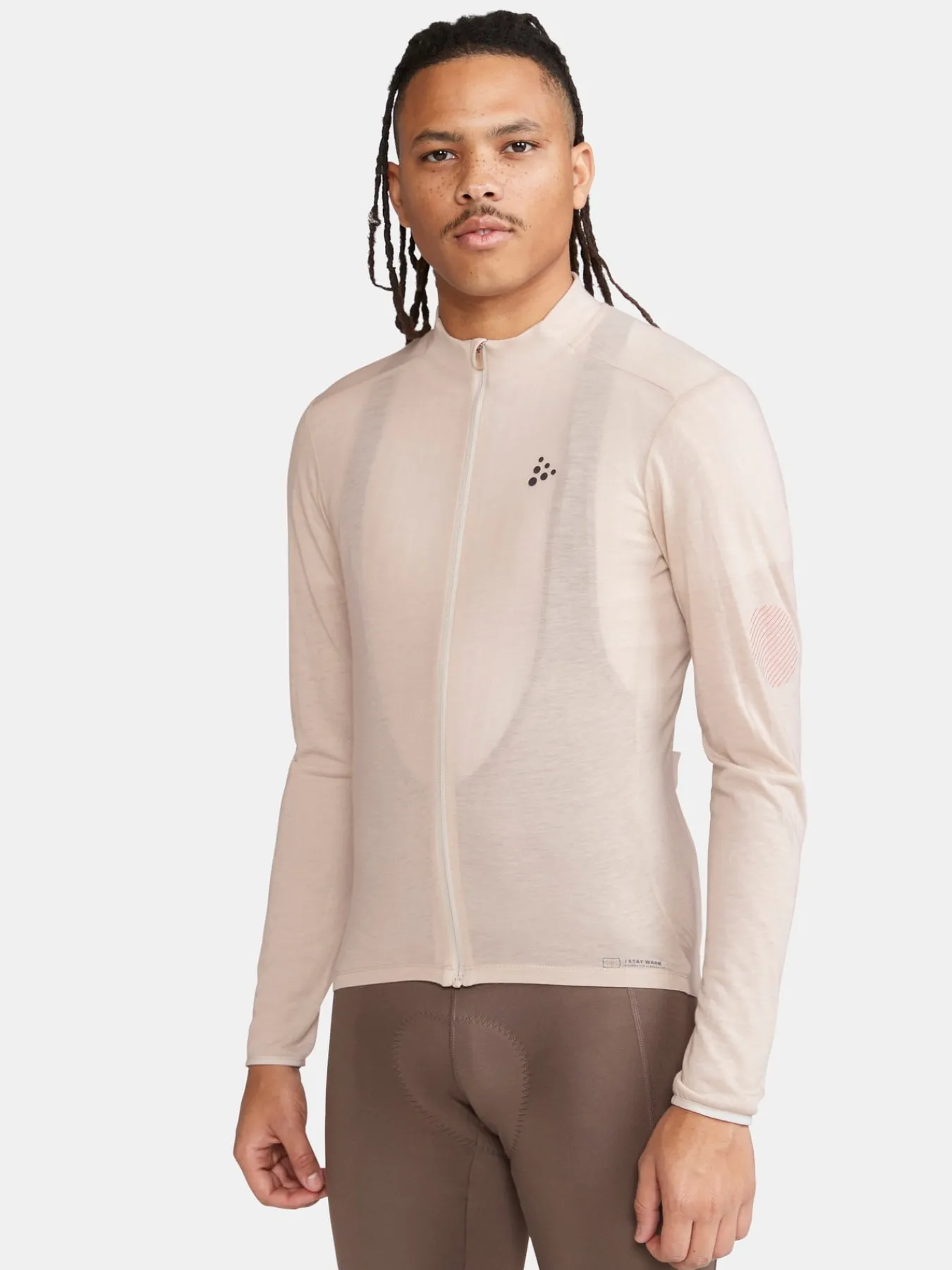 T-Skjorter & Singleter|Sykling>Craft Sportswear Core Bike Essence Wool LS Jersey M Plaster-Melange