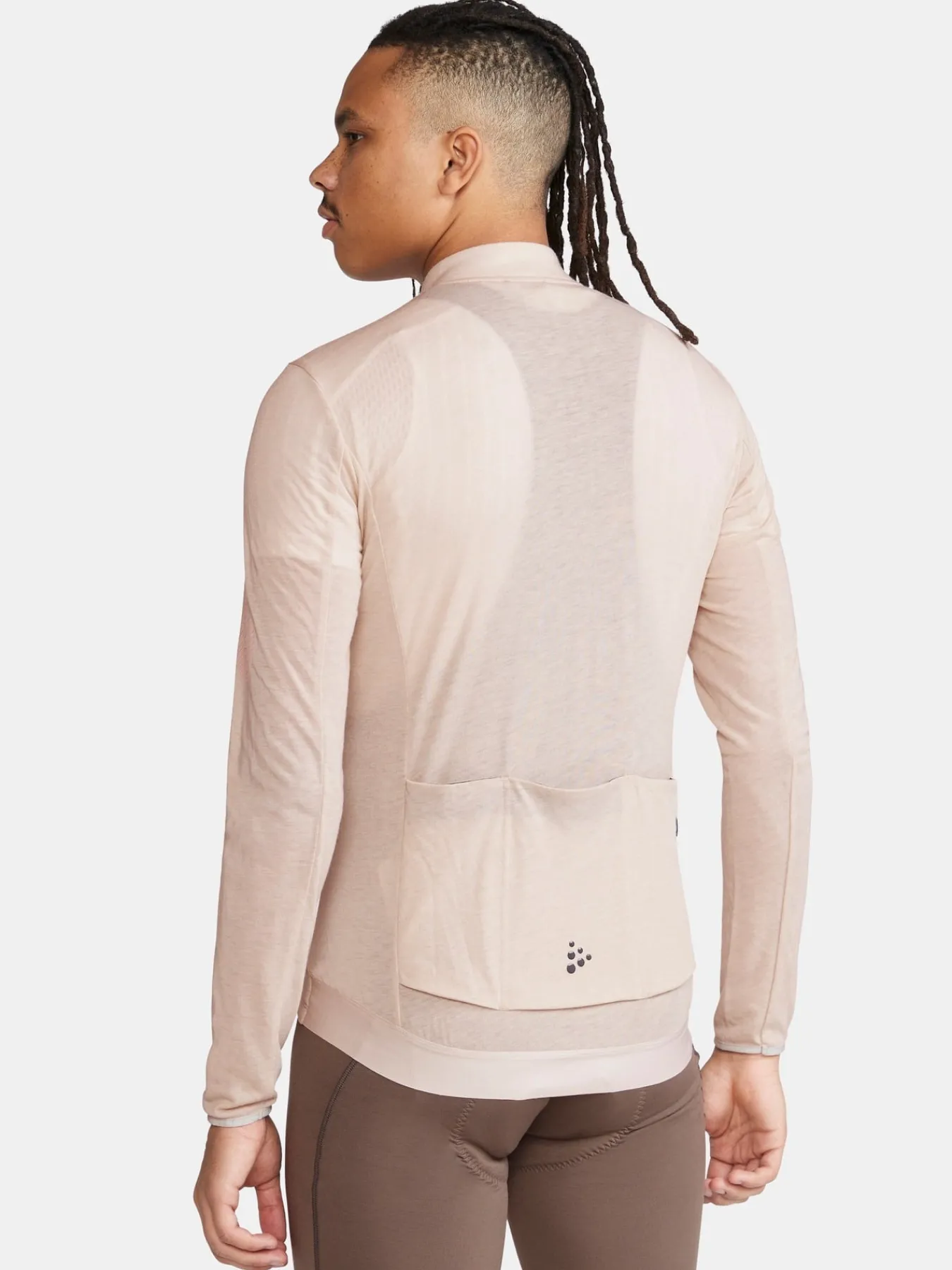 T-Skjorter & Singleter|Sykling>Craft Sportswear Core Bike Essence Wool LS Jersey M Plaster-Melange