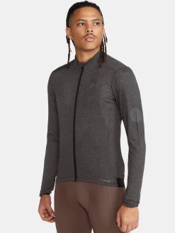 T-Skjorter & Singleter|Sykling>Craft Sportswear Core Bike Essence Wool LS Jersey M Black-Melange