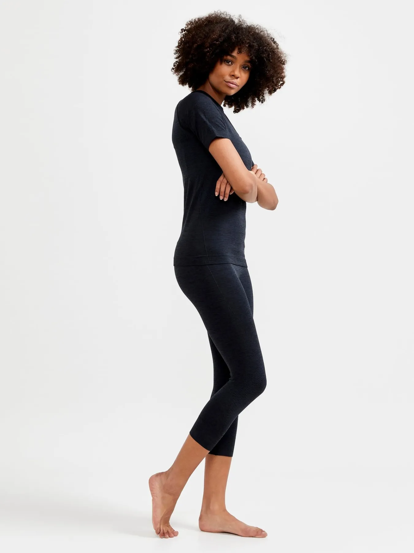 T-Skjorter & Singleter|Ull- & Superundertøy>Craft Sportswear CORE Dry Active Comfort Ss W Black
