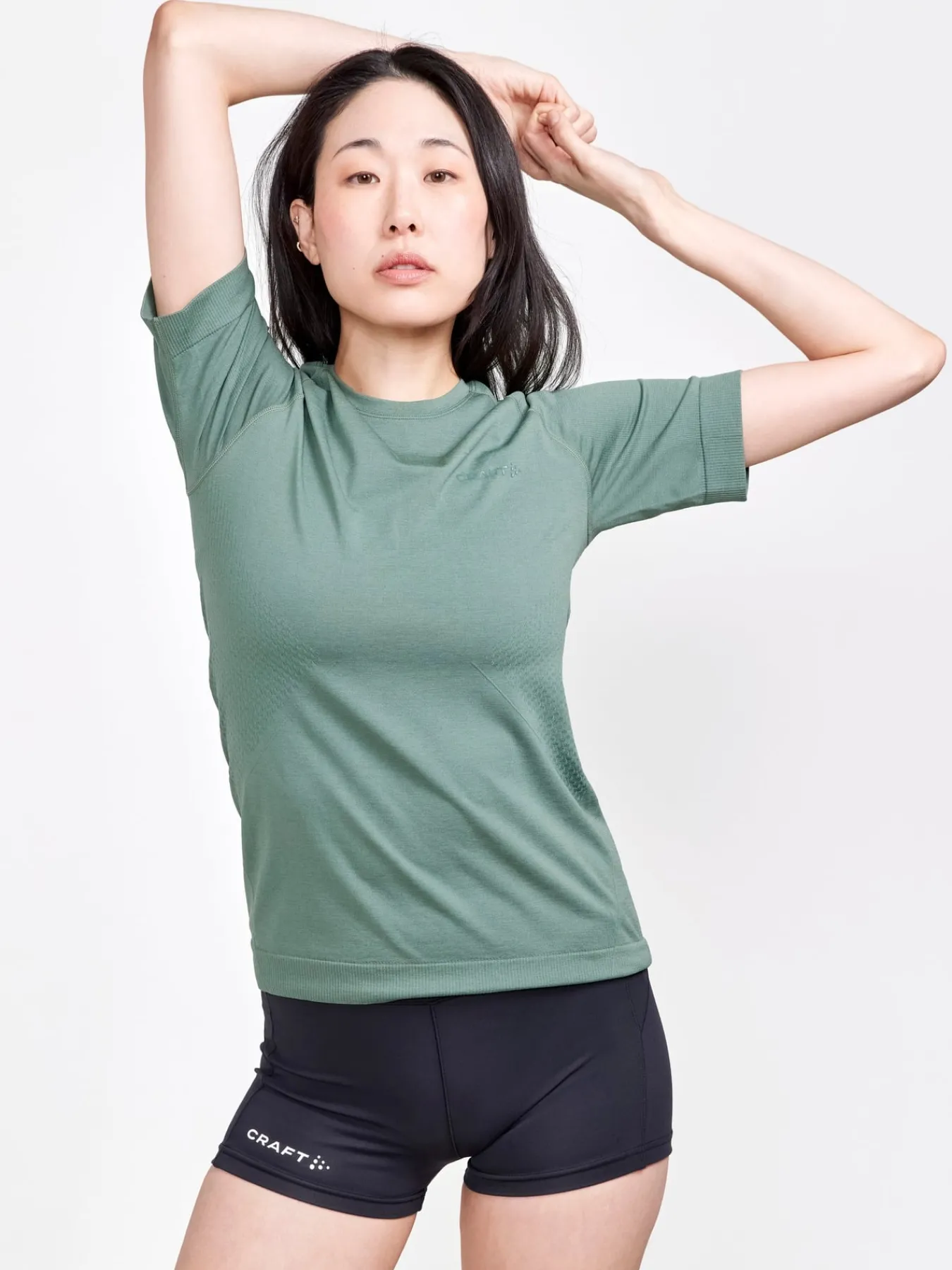 T-Skjorter & Singleter|Ull- & Superundertøy>Craft Sportswear CORE Dry Active Comfort Ss W Moss