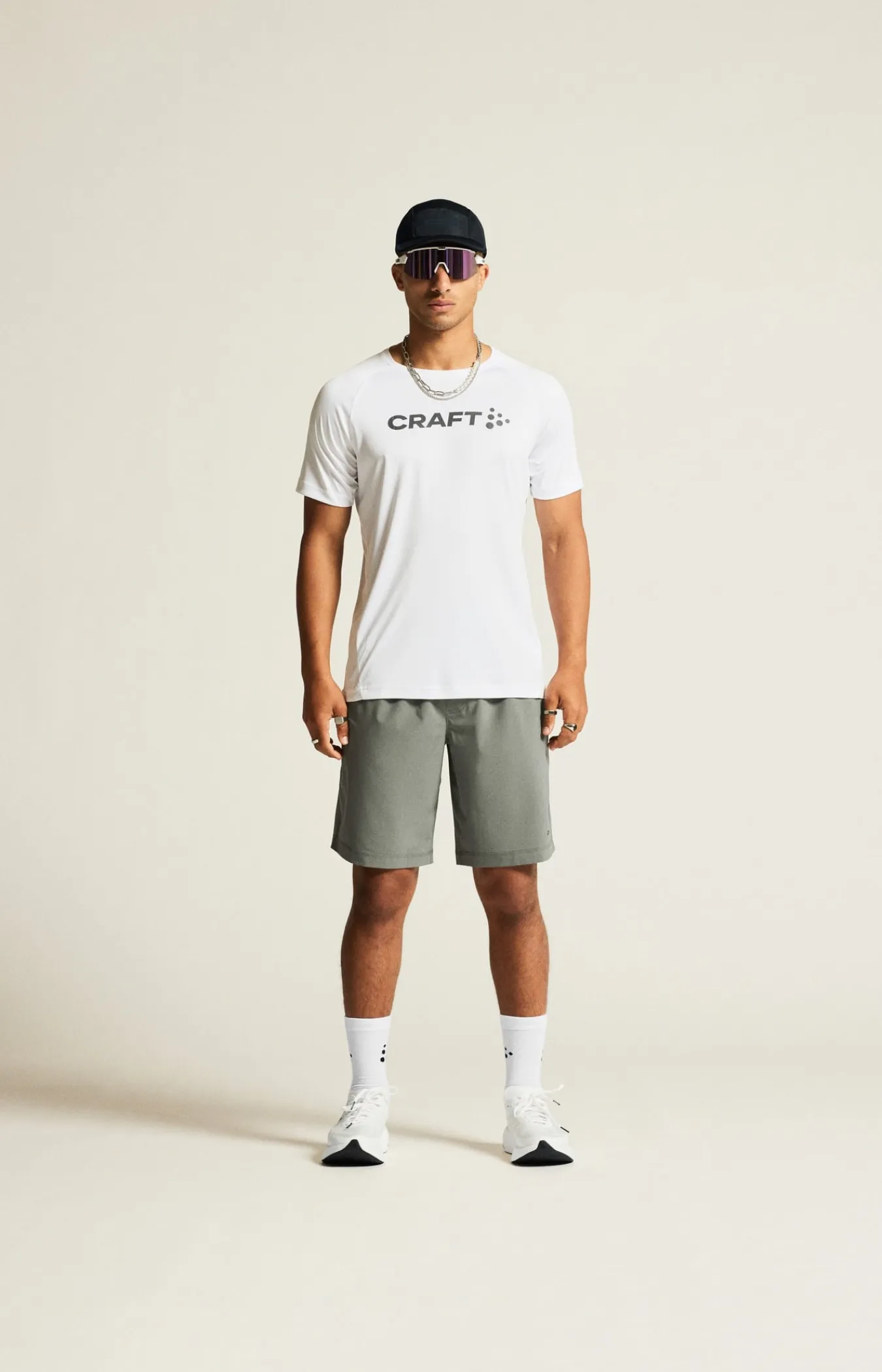 T-Skjorter & Singleter|Trening>Craft Sportswear CORE Essence Logo Tee M White/Granite