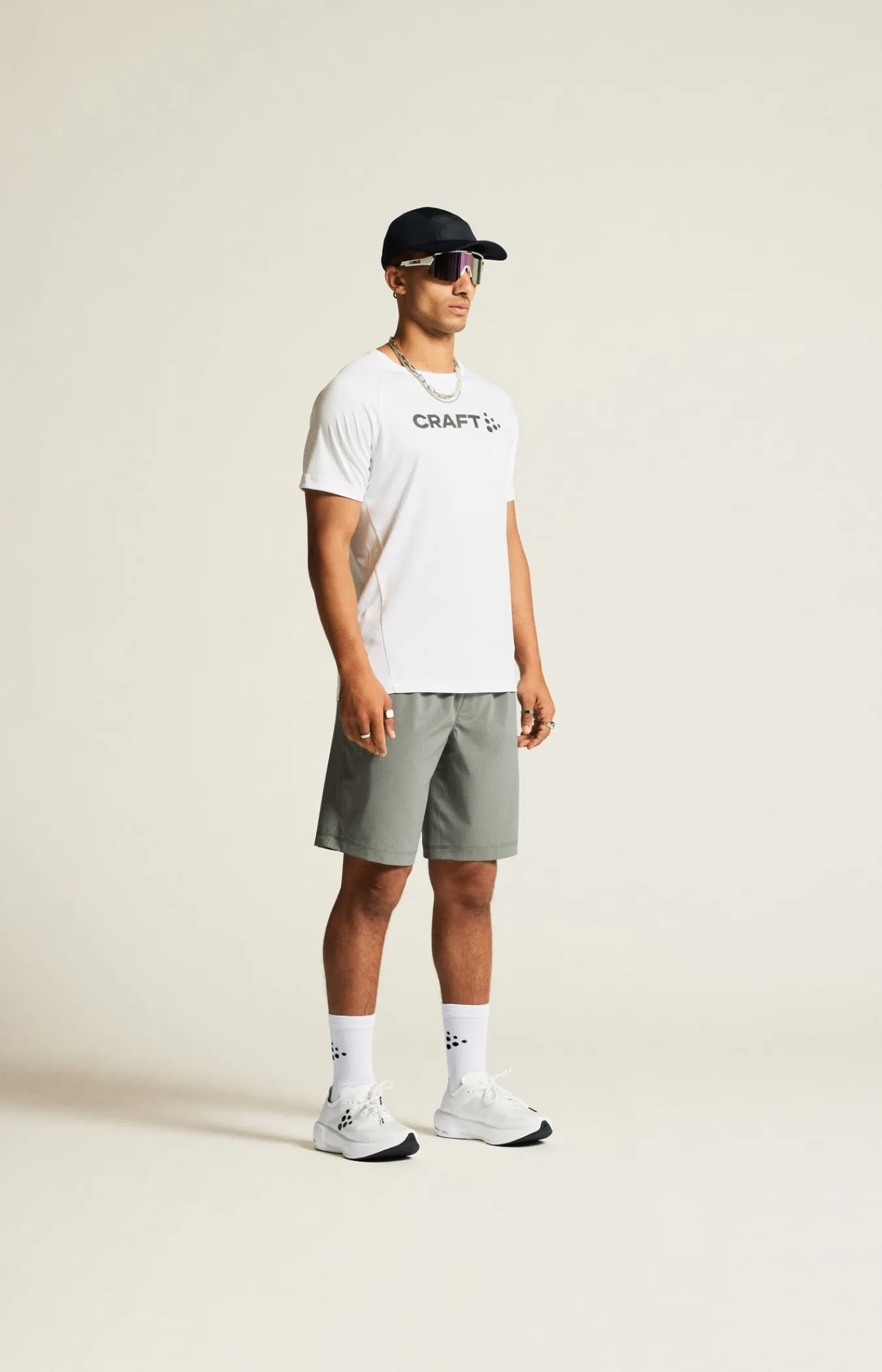 T-Skjorter & Singleter|Trening>Craft Sportswear CORE Essence Logo Tee M White/Granite