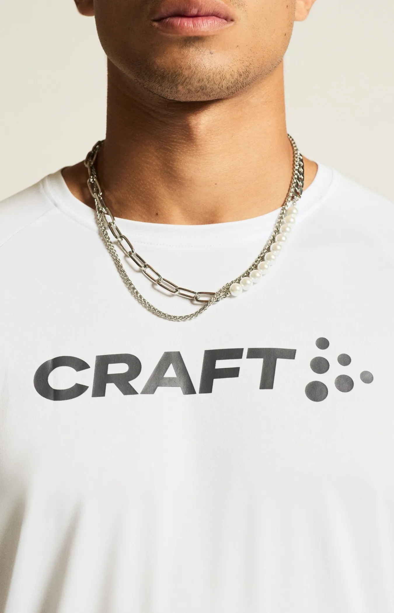 T-Skjorter & Singleter|Trening>Craft Sportswear CORE Essence Logo Tee M White/Granite