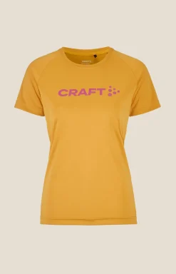 T-Skjorter & Singleter|Trening>Craft Sportswear CORE Essence Logo Tee W Turmeric/Rouge