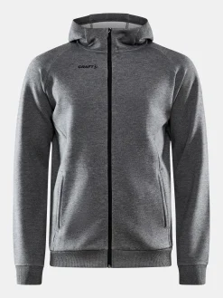Gensere>Craft Sportswear CORE Soul Full Zip Hood M Dk Grey Melange