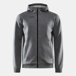 Gensere>Craft Sportswear CORE Soul Full Zip Hood M Dk Grey Melange