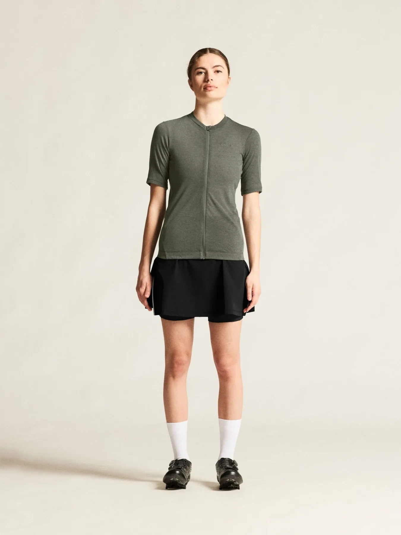 T-Skjorter & Singleter|Sykling>Craft Sportswear Everyday Wool SS Jersey W Leaf/Melange