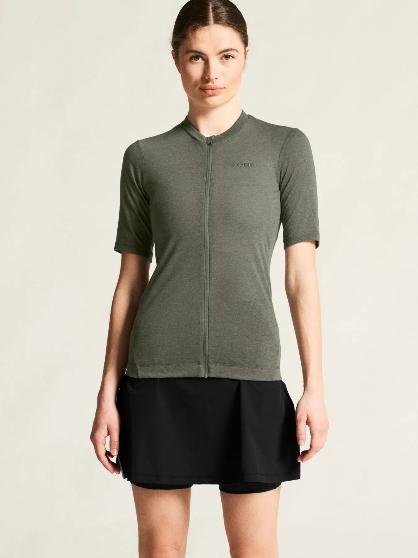 T-Skjorter & Singleter|Sykling>Craft Sportswear Everyday Wool SS Jersey W Leaf/Melange