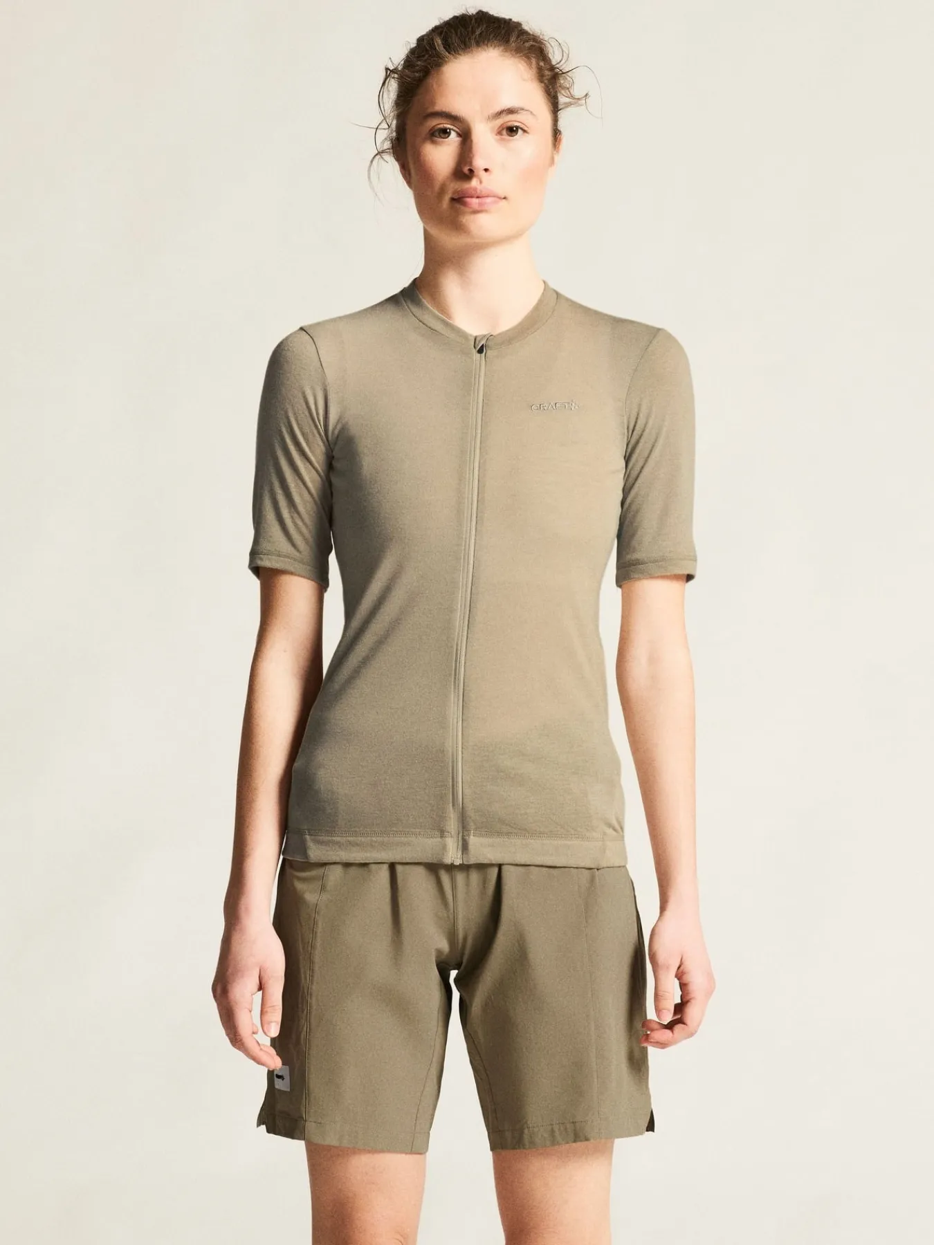 T-Skjorter & Singleter|Sykling>Craft Sportswear Everyday Wool SS Jersey W Hay/Melange