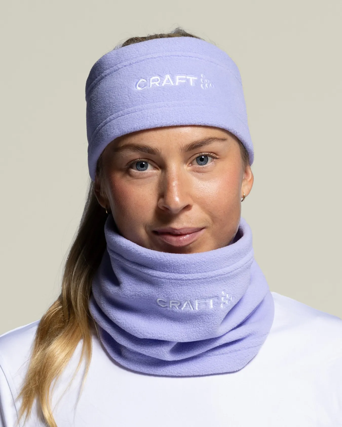 Hodeplagg>Craft Sportswear Fleecehals Lavender